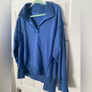 Blue Pullover Sweatshirt